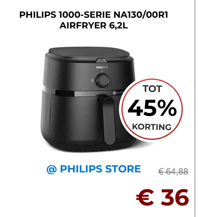 Aanbieding: Philips 1000-serie na130/00r1 airfryer