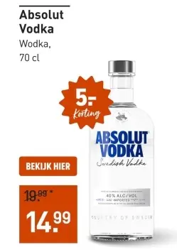 Aanbieding: Absolut Vodka