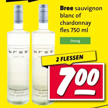 Aanbieding: Bree sauvignon blanc of chardonnay