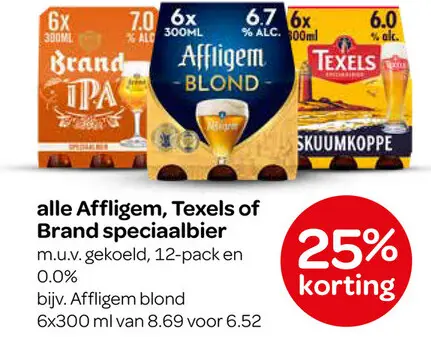 Aanbieding: Affligem, Texels of Brand speciaalbier