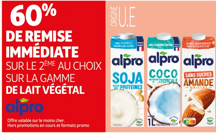 Offre: Lait végétal