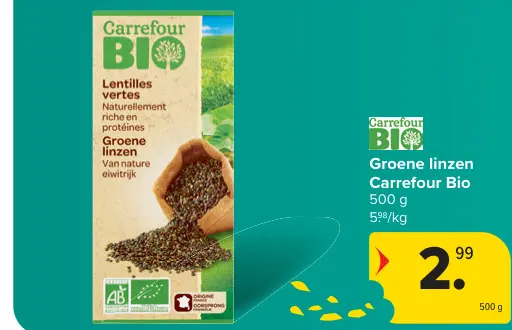 Promotie: Groene linzen