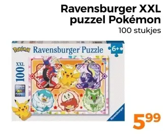 Aanbieding: Ravensburger XXL puzzel Pokémon