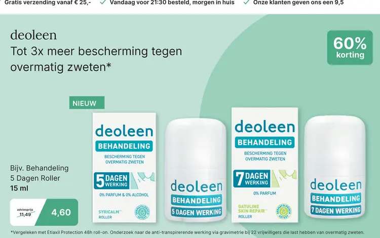 Aanbieding: Deoleen Behandeling 5 Dagen Roller