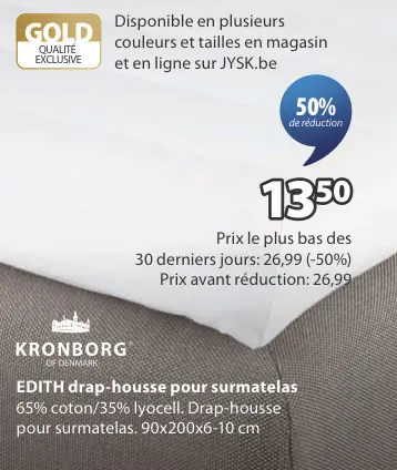 Offre: EDITH drap-housse pour surmatelas