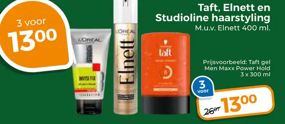 Aanbieding: Taft, Elnett en Studioline haarstyling