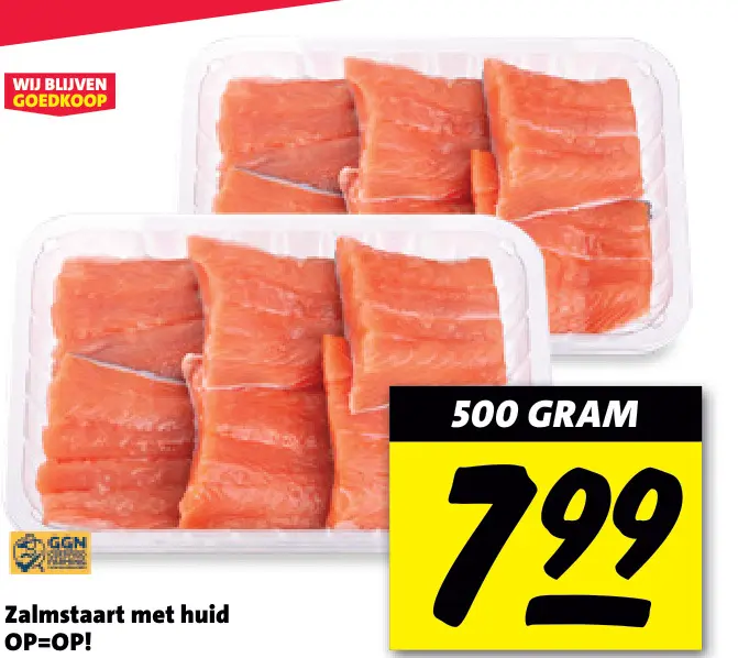 Aanbieding: Zalmstaart met huid