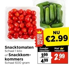 Snacktomaten of Snackkomkommers
