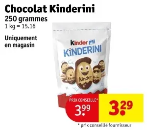 Offre: Chocolat Kinderini