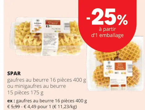 Offre: gaufres au beurre