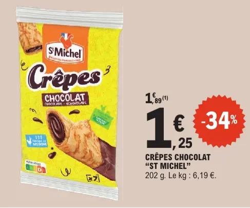 Offre: Crêpes chocolat