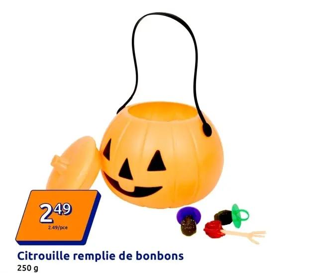 Offre: Citrouille remplie de bonbons