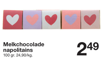 Aanbieding: Melkchocolade napolitains