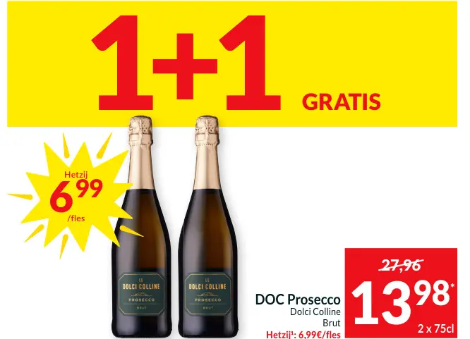 Promotie: DOC Prosecco Dolci Colline Brut