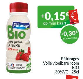 Aanbieding: Pâturages Volle vloeibare room BIO