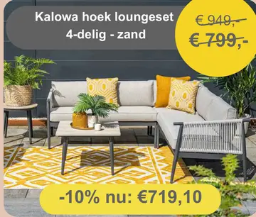 Aanbieding: Kalowa hoek loungeset