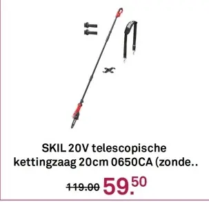 Aanbieding: SKIL 20V telescopische kettingzaag 20cm 0650C