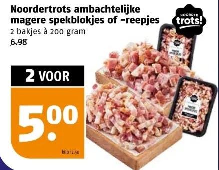 Aanbieding: Ambachtelijke magere spekblokjes of -reepjes