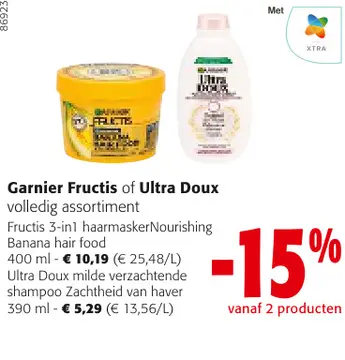 Aanbieding: Garnier Fructis of Ultra Doux volledig assortiment