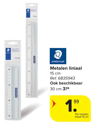 Offre: Metalen liniaal