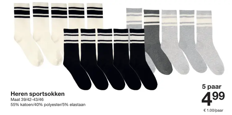 Aanbieding: Heren sportsokken