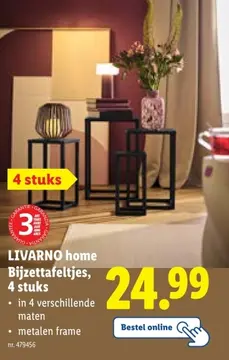 Aanbieding: Bijzettafeltjes 4 stuks