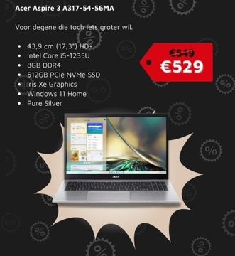 Aanbieding: Acer Aspire 3 A317-54-56MA