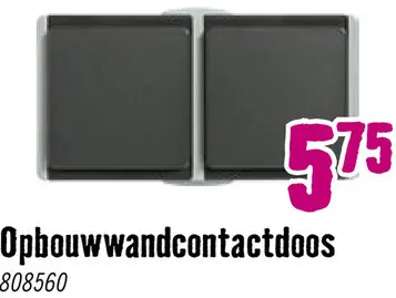 Aanbieding: Opbouw wandcontactdoos (wcd) 2-voudig RA IP54 lichtgrijs/donkergrijs Spatwaterdicht
