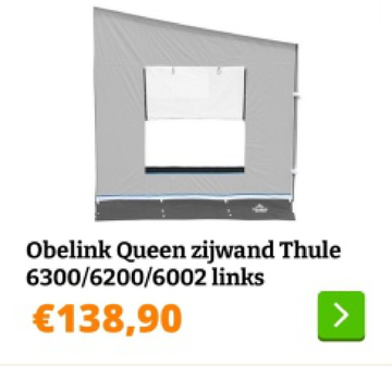 Aanbieding: Obelink Queen zijwand Thule 6300/6200/6002 links