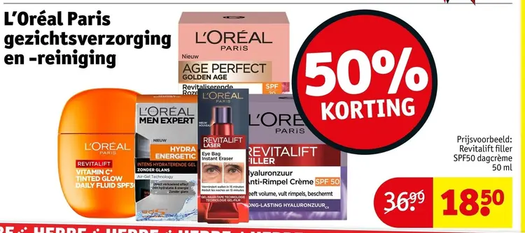 Aanbieding: L'Oréal Paris gezichtsverzorging en -reiniging