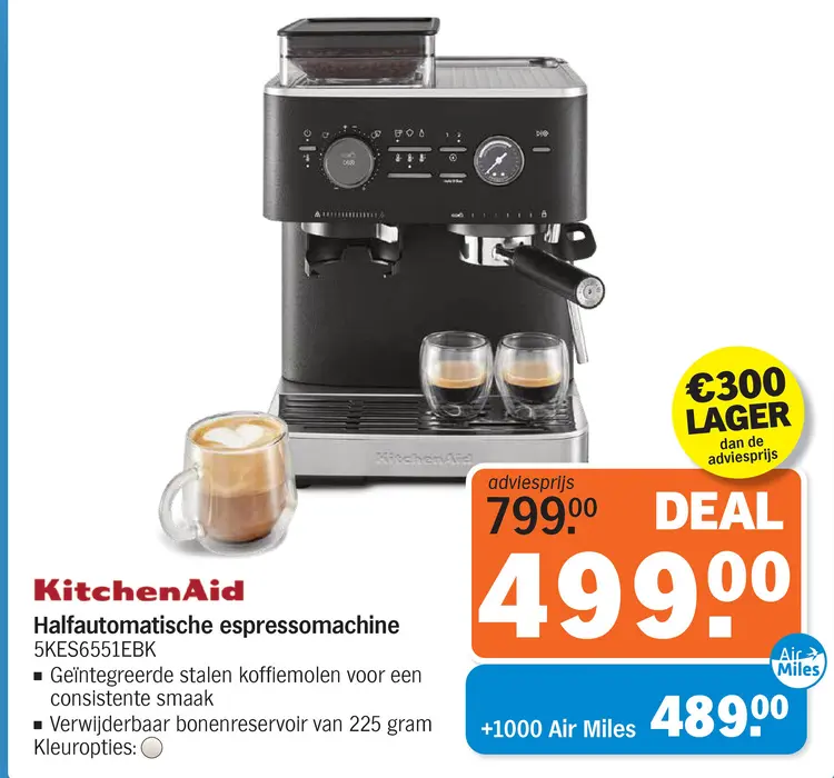 Aanbieding: Halfautomatische espressomachine