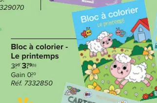 Offre: Bloc à colorier - Le printemps