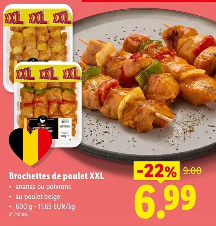 Offre: Brochettes de poulet XXL