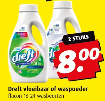 Aanbieding: Dreft vloeibaar of waspoeder