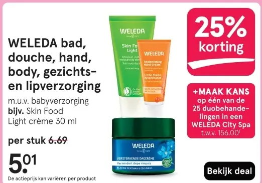 Aanbieding: WELEDA bad, douche, hand, body, gezichts- en lipverzorging