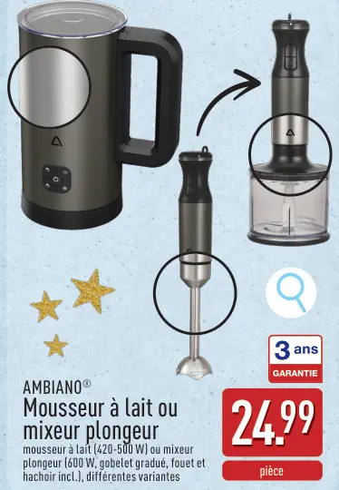 Offre: Mousseur à lait ou mixeur plongeur