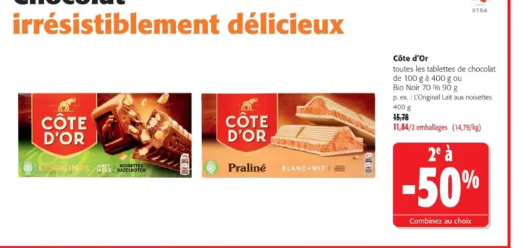 Offre: Chocolat irrésistiblement délicieux