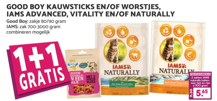 Aanbieding: Kauwsticks en/of Worstjes, Advanced, Vitality en.of naturally