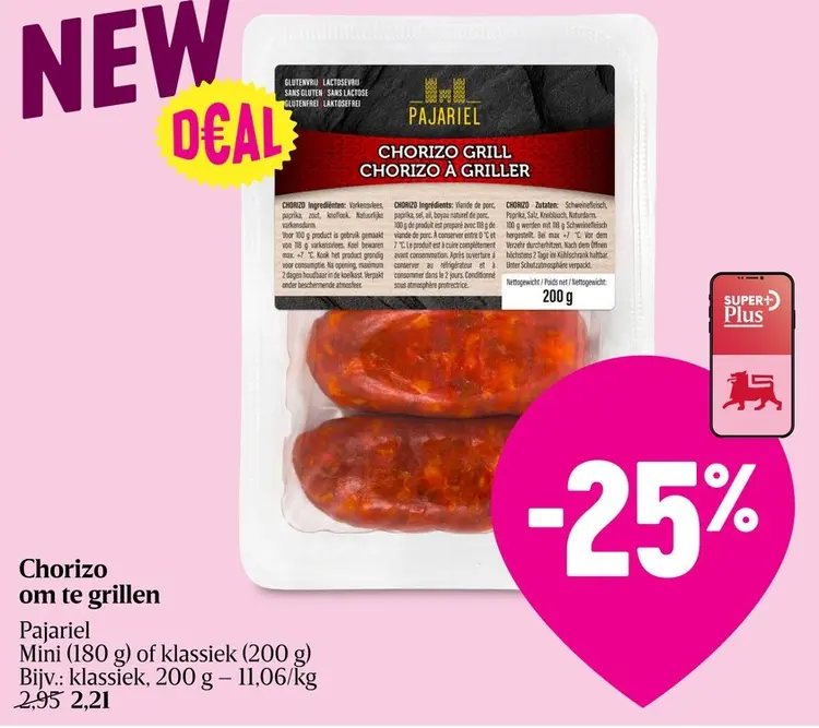 Promotie: Chorizo om te grillen