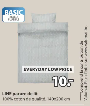 Offre: parure de lit