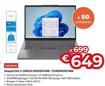 Aanbieding: Ideapad Slim 3 14IRH10 83K0007AMB-ITLN83K0007