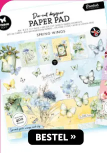 Promotie: Die-cut designer PAPER PAD SPRING WINGS