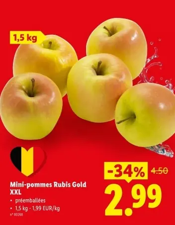 Offre: Mini-pommes Rubis Gold XXL