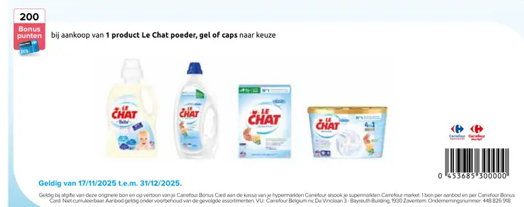 Promotie: Le Chat poeder, gel of caps