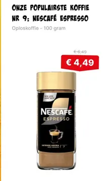 Aanbieding: Nescafé espresso