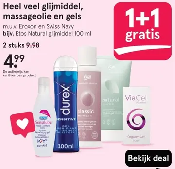 Aanbieding: Heel veel glijmiddel, massageolie en gels