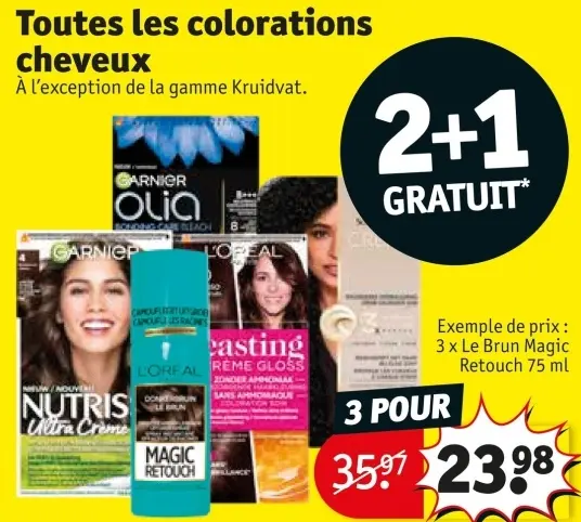 Offre: Colorations cheveux