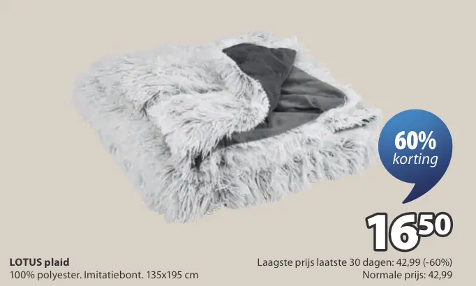 Promotie: LOTUS plaid