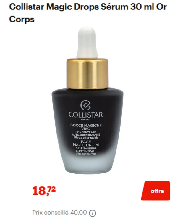 Offre: Collistar Magic Drops Sérum