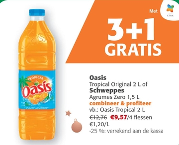 Aanbieding: Oasis Tropical Original 2 L of Schweppes Agru